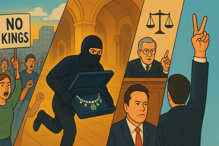 Morning brief: ‘No Kings’ protest, Heist at the Louvre, Bolivia elects new leader