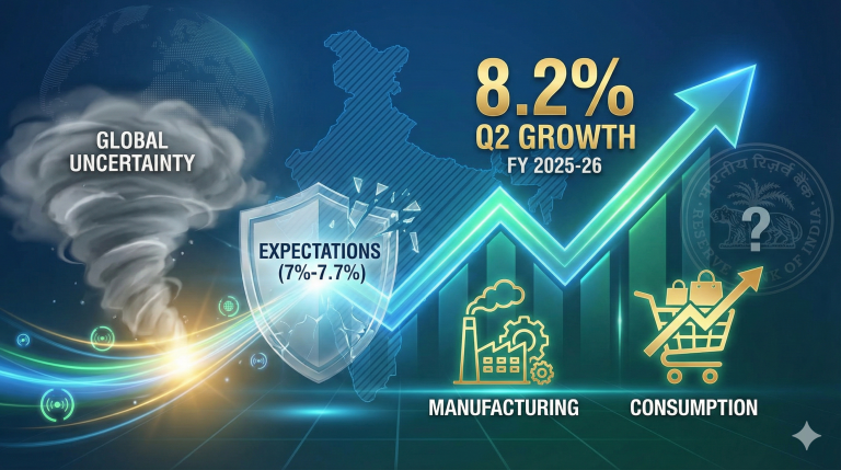 India’s GDP growth surges to six-quarter high of 8.2% in Q2, outpacing forecasts
