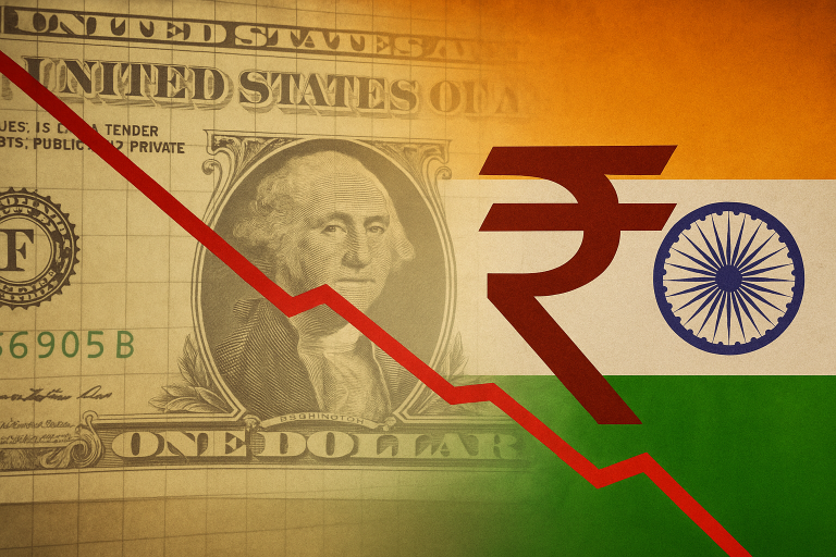 Rupee crashes to record low beyond 90 as FPI outflows, US trade standoff exerts pressure